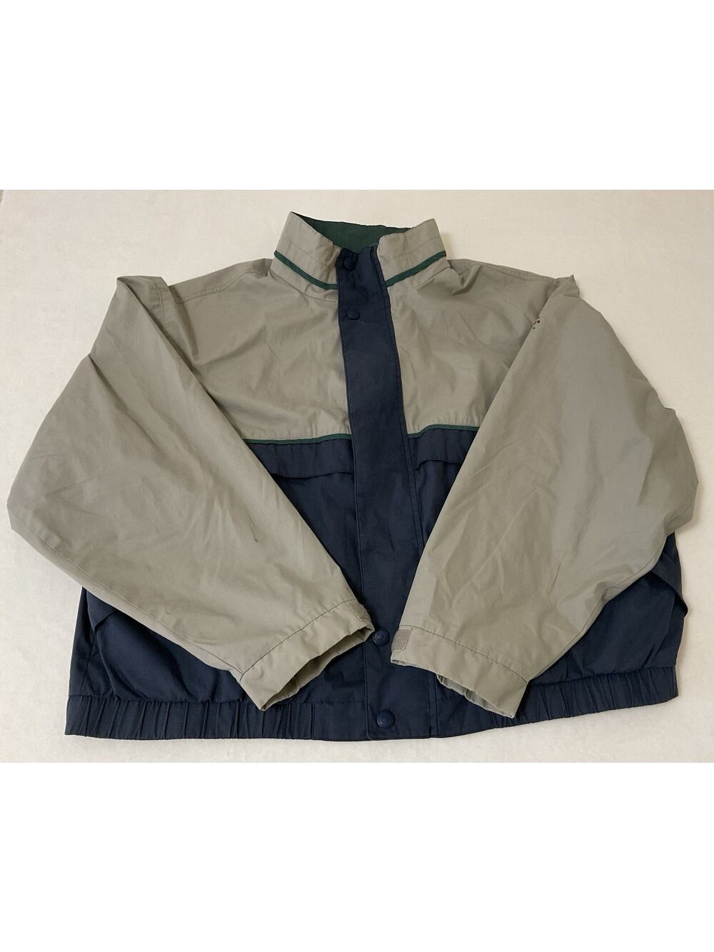 Members Only Mariner Jacket 2XL Blue Embroidered Logo Full Zip Snap Windbreaker